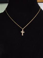 Moonstone Stone Necklace 10K Yellow Gold 3.79g